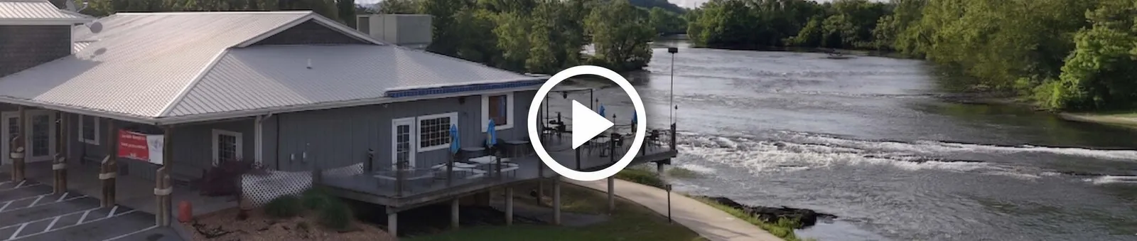 Drone video of neighboring riverfront property on the Holston River