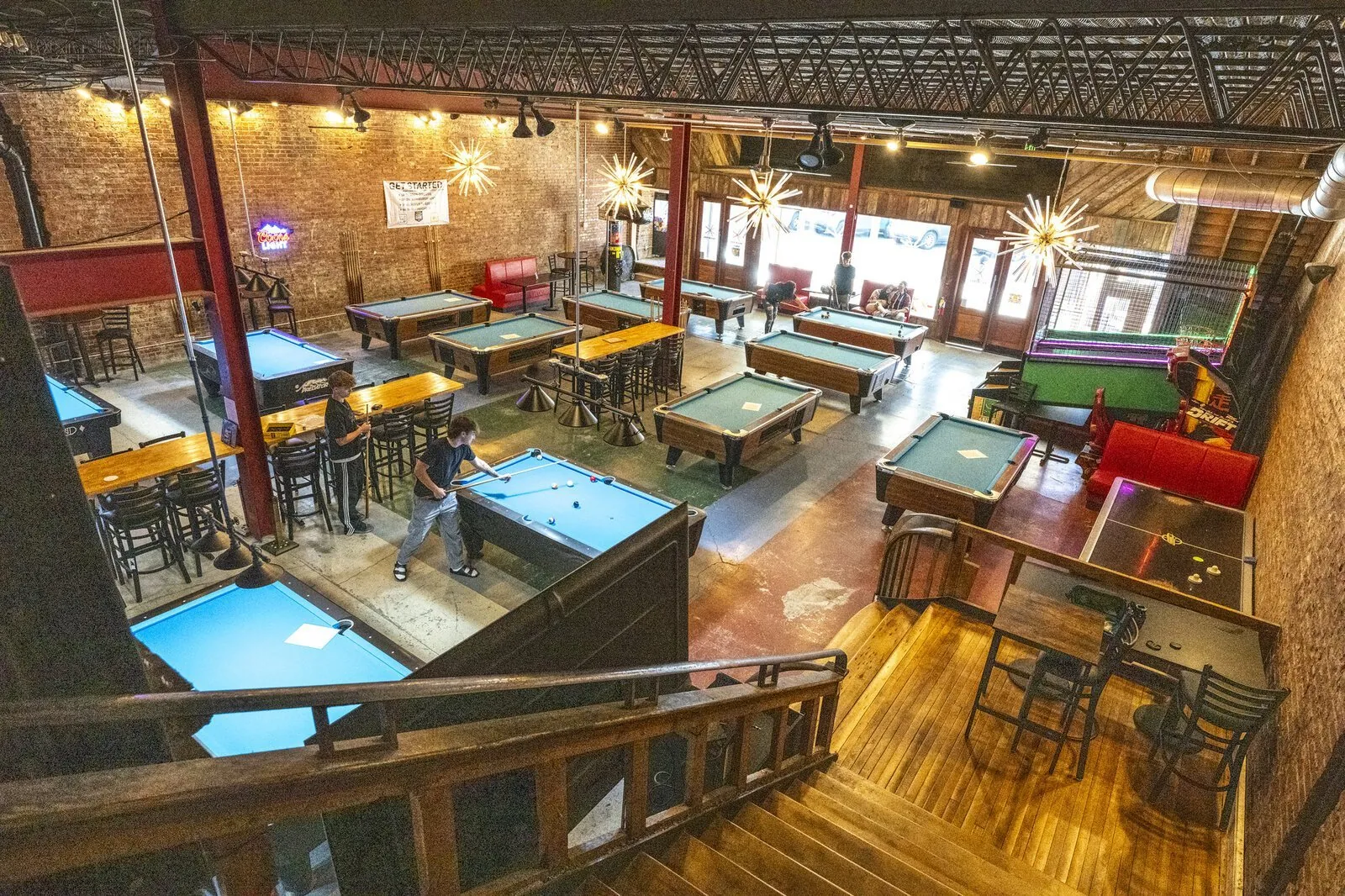 Shooter's Billiards overhead view