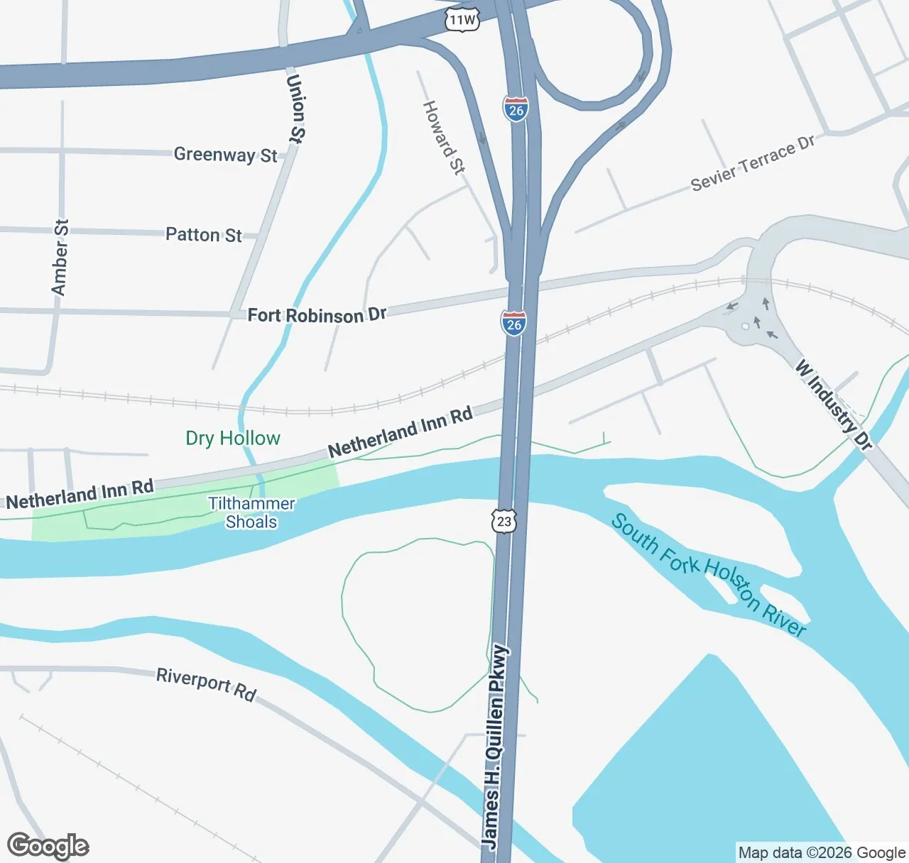 Location map of 1833-1837 Netherland Inn Rd, Kingsport TN