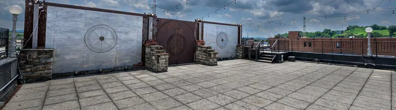 Expansive rooftop deck at 255 Broad Street